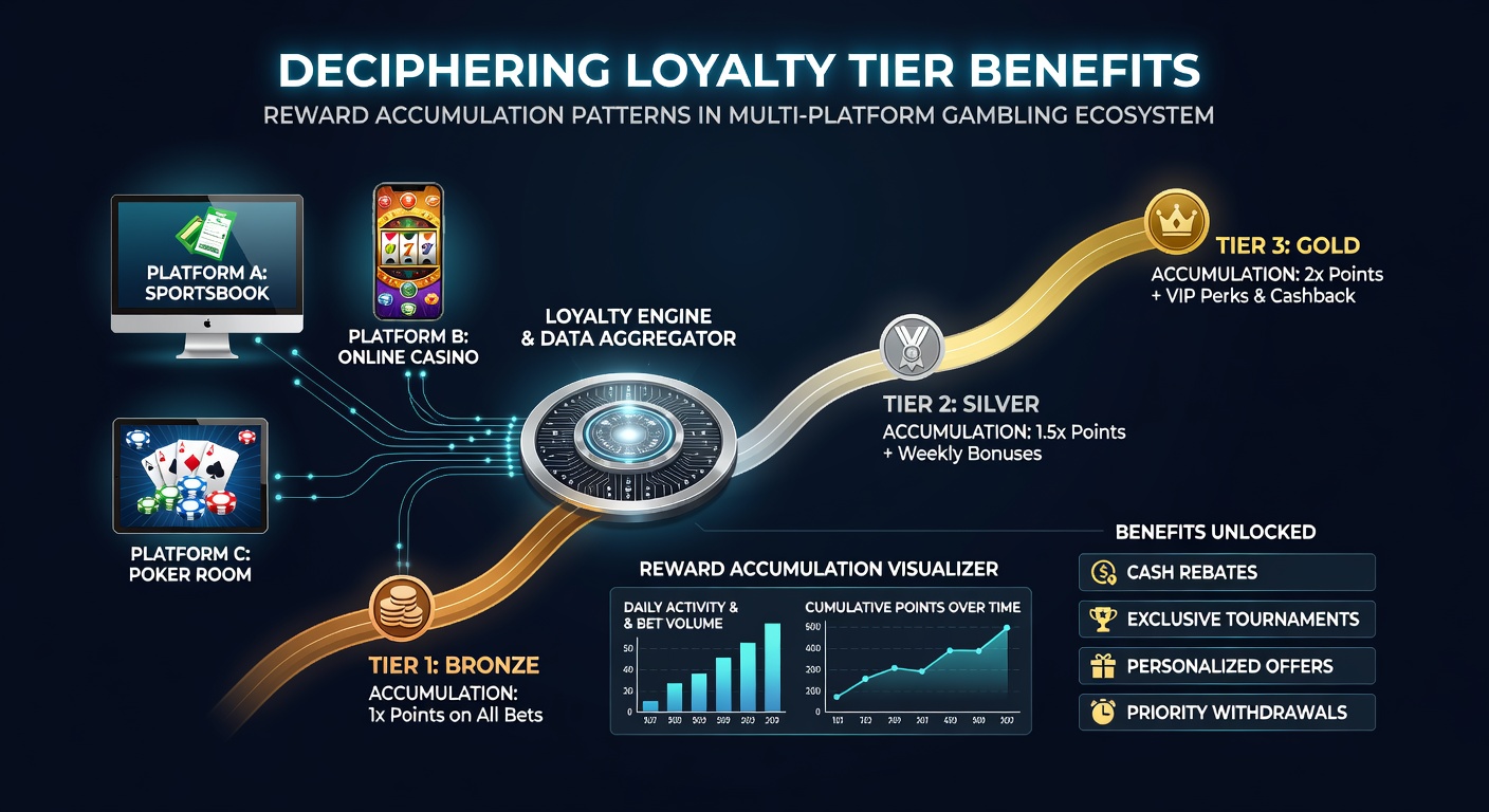 Chart displaying reward redemption rates and tier benefit comparisons across gambling platforms