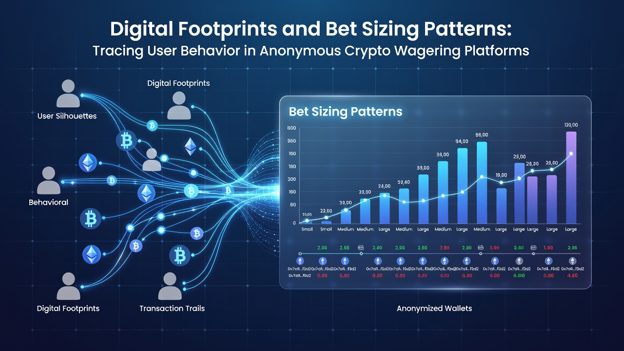 Graph showing bet size distributions and timing correlations across multiple crypto wagering sessions