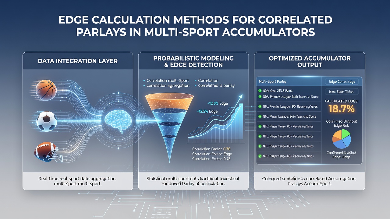 Flowchart showing Monte Carlo simulation steps for parlay edge evaluation