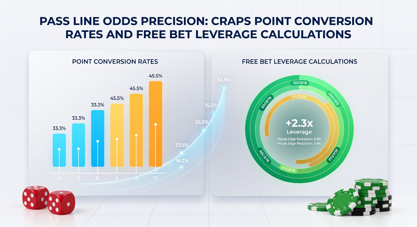 Detailed chart illustrating craps point probabilities, odds payouts, and house edge reductions with varying odds multiples