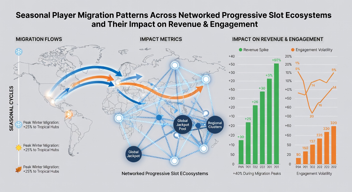 Data chart showing seasonal impacts on shared progressive jackpot accumulation rates